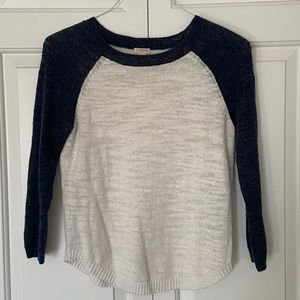 J. Crew air spun raglan baseball sweater